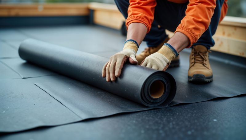 Rubber Roof Repair detail