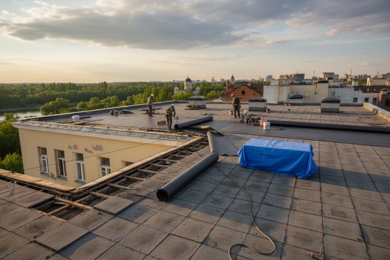 Single Ply Roof Replacement detail
