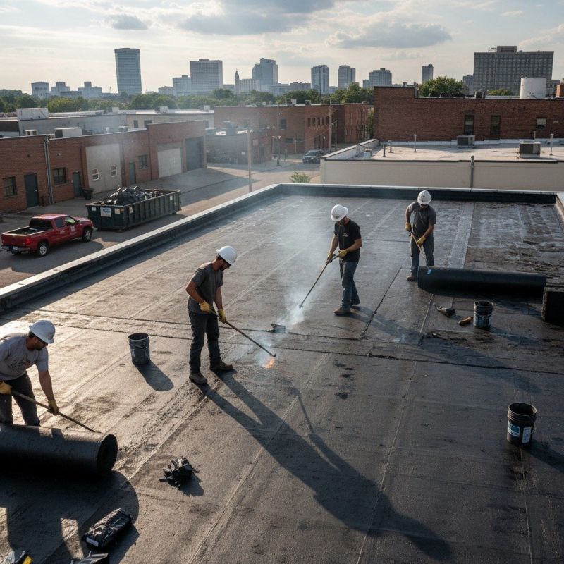 Tar Roof Installation detail