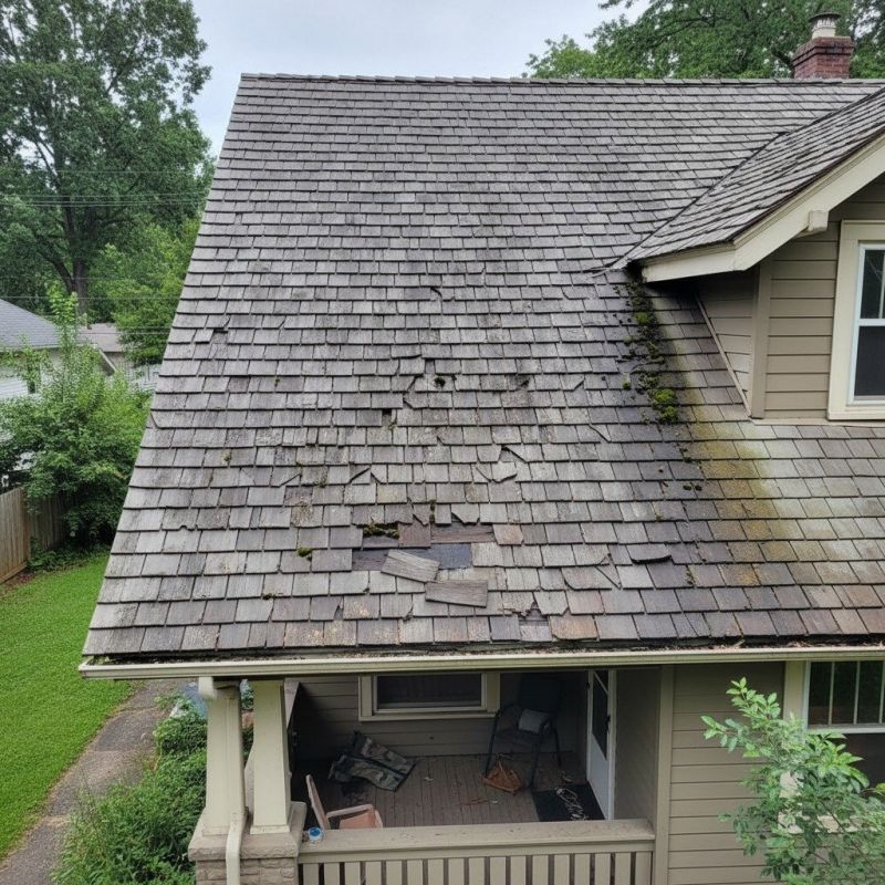 Wood Shake Roof Repair detail