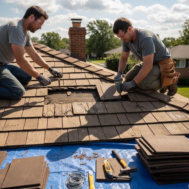 Wood Shake Roof Replacement detail